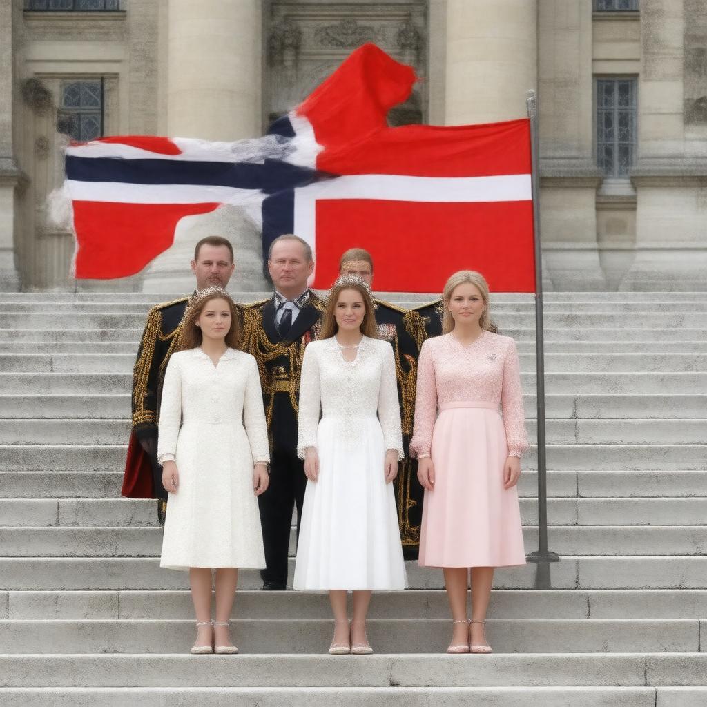 AI-created image of Norwegian Royal Family