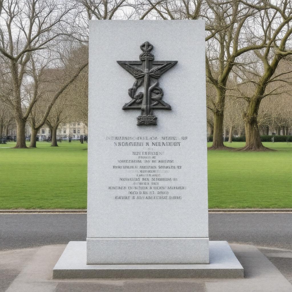 Click to view larger image AI-created image of Norwegian War Memorial