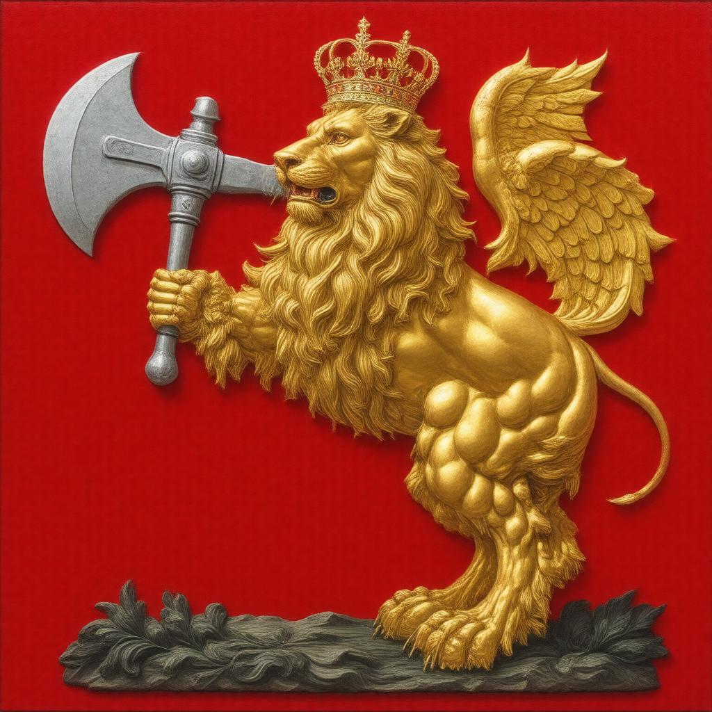 AI-created image of Norwegian coat of arms