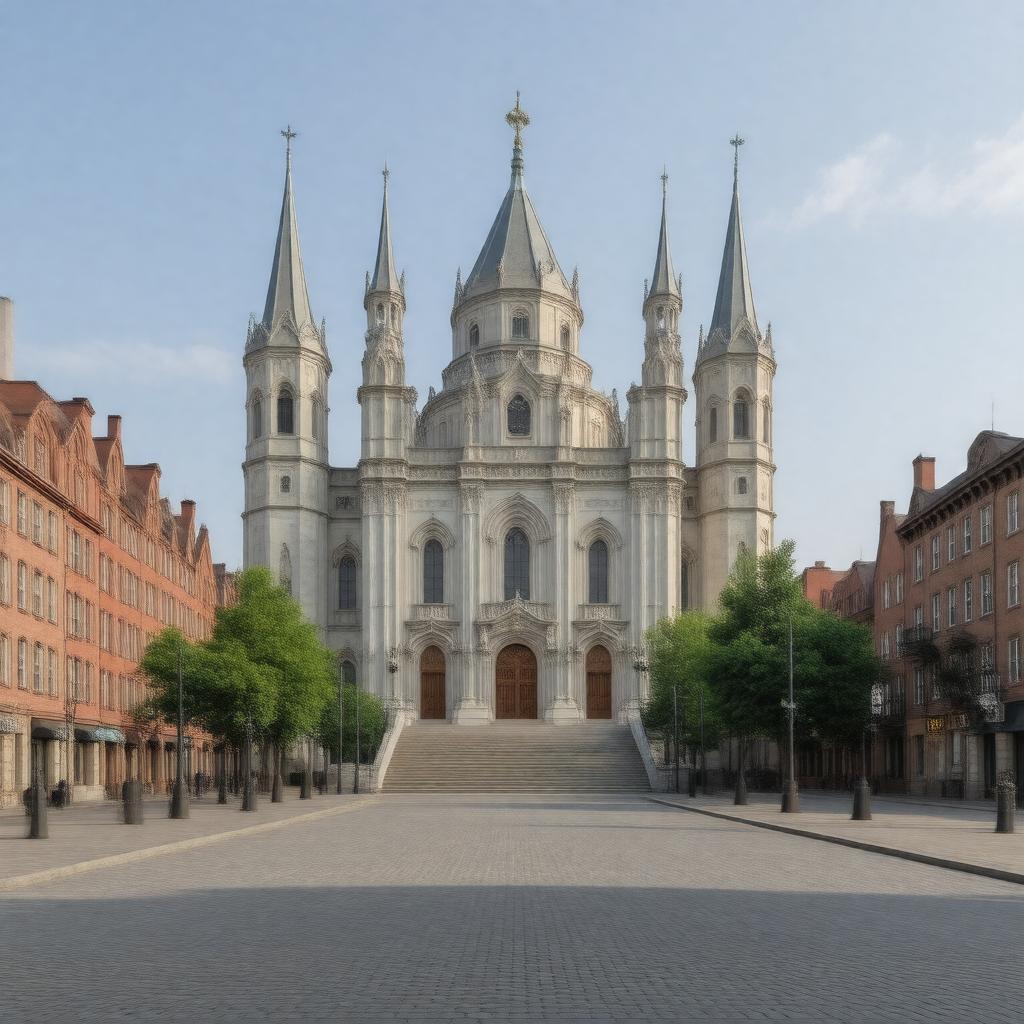 AI-created image of Notre-Dame de Québec Basilica-Cathedral