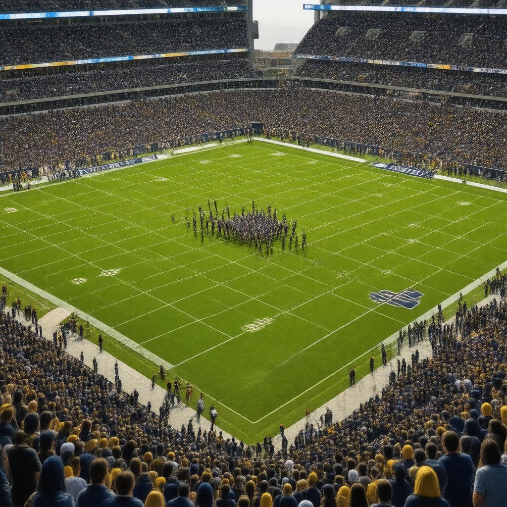 AI-created image of Notre Dame–Navy football rivalry