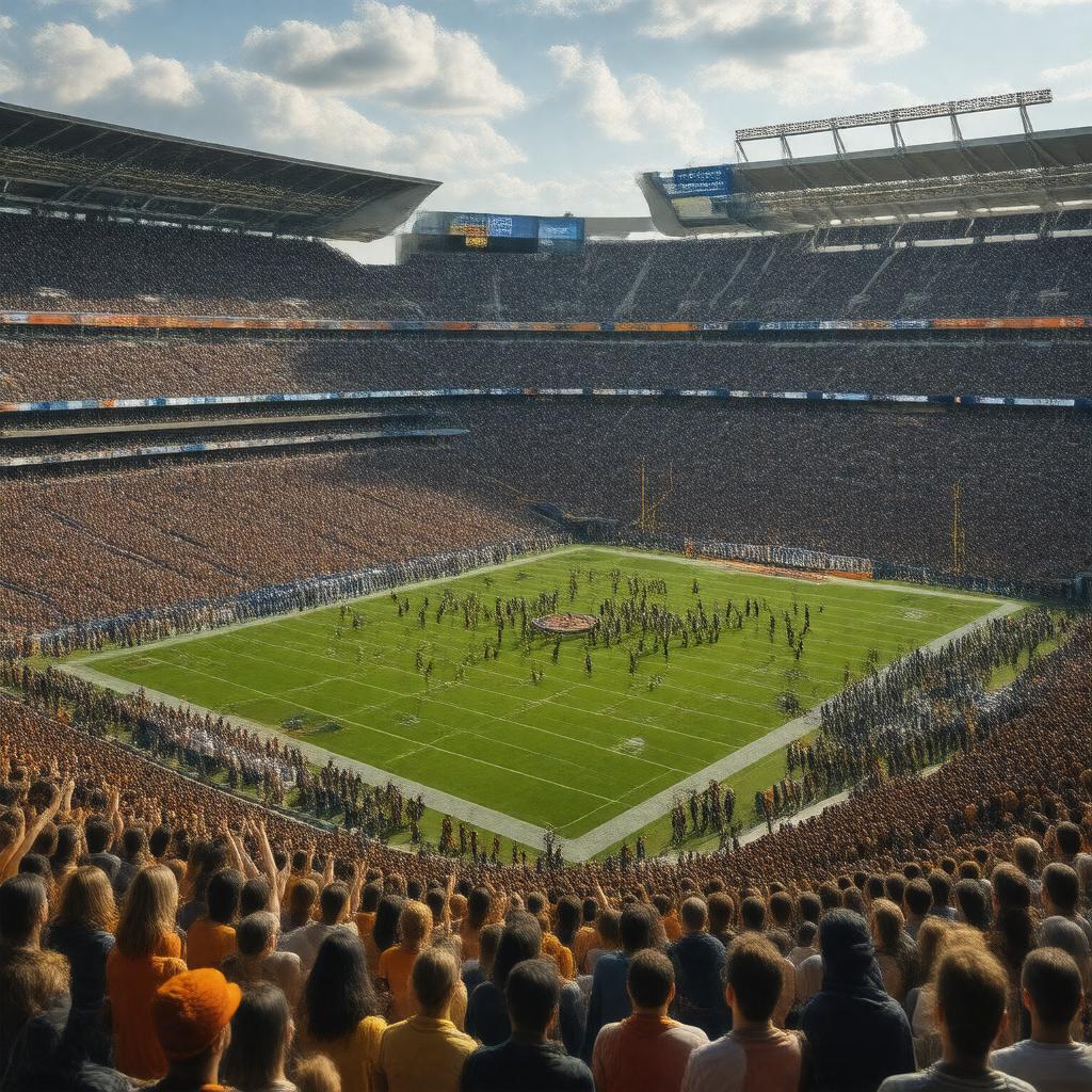 AI-created image of Notre Dame–USC football rivalry