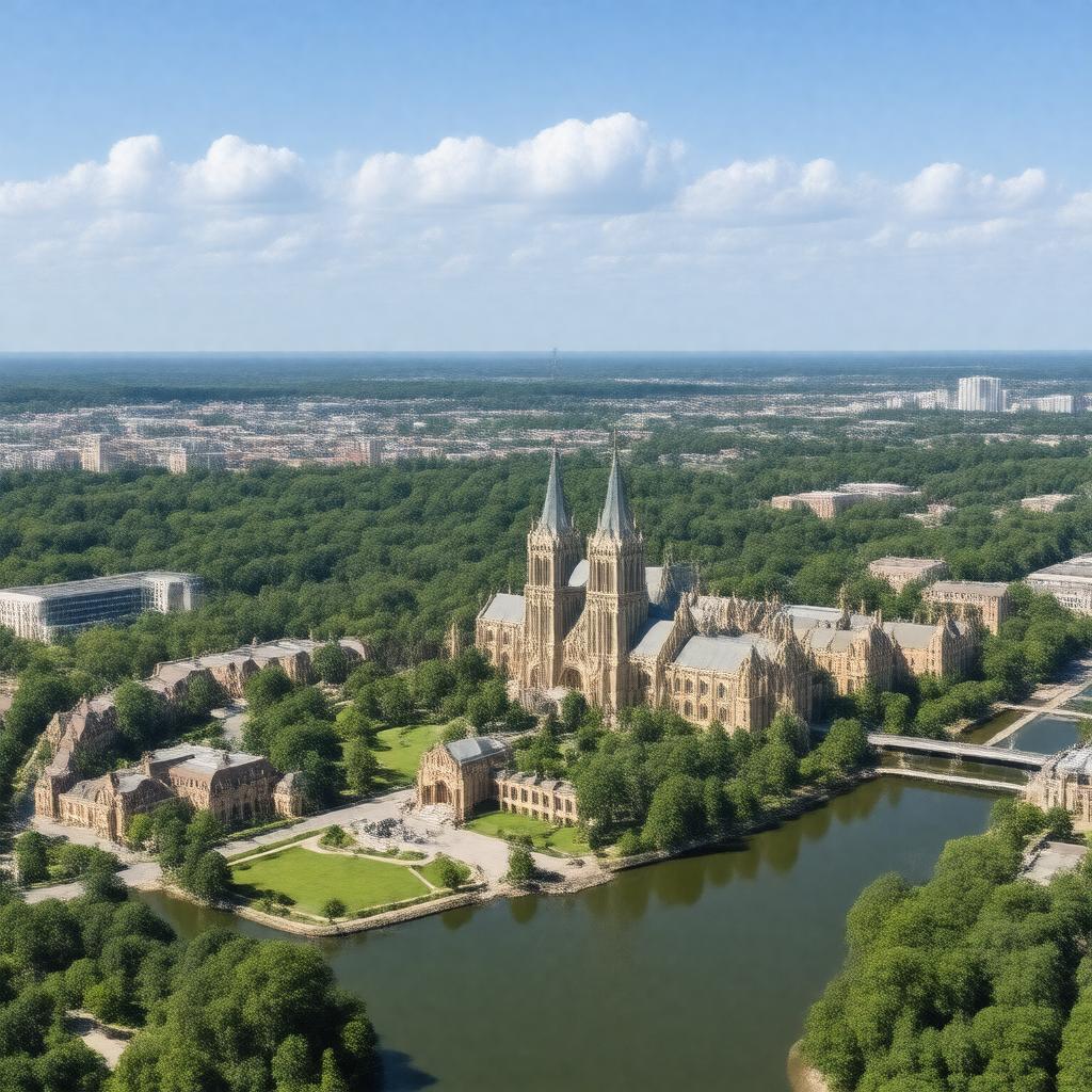 AI-created image of Notre Dame, Indiana