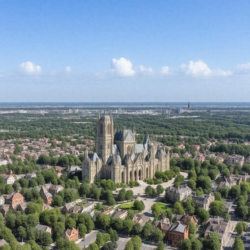 AI-created image of Notre Dame, Indiana, USA