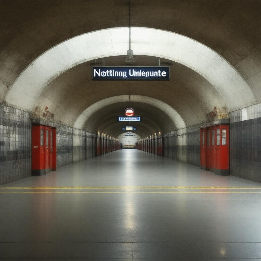 AI-created image of Notting Hill Gate tube station