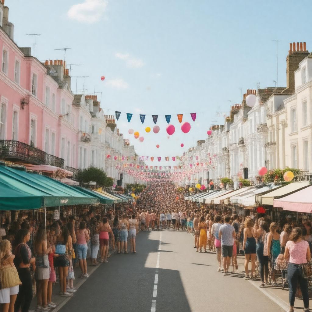 AI-created image of Notting Hill, London, England