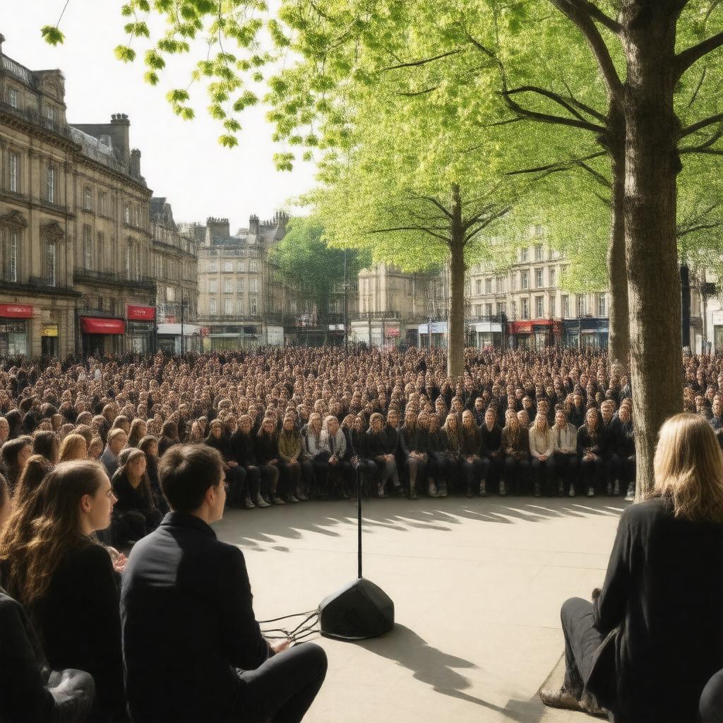Click to view larger image AI-created image of Nottingham Speakers' Corner