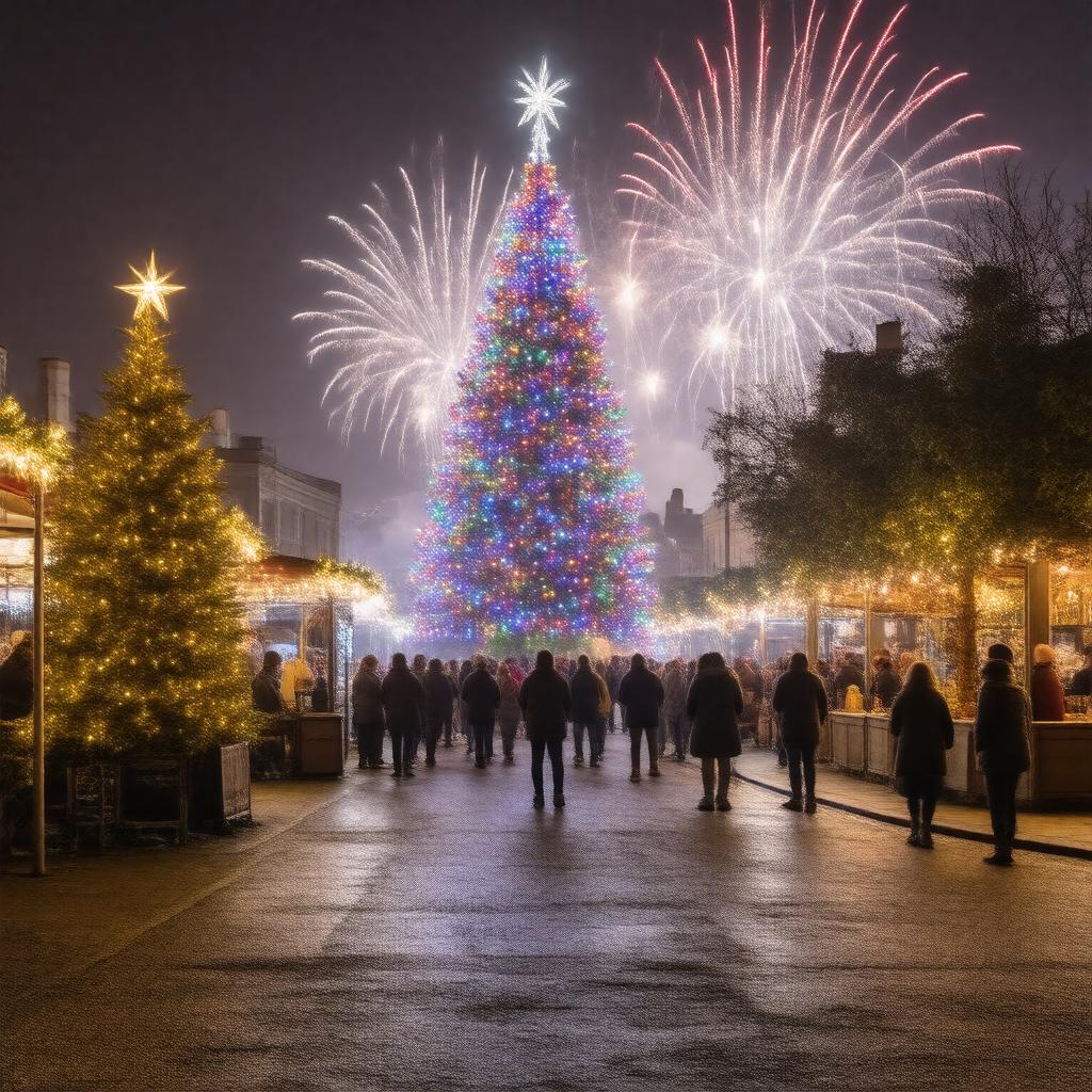 AI-created image of Nuneaton Christmas Lights Switch-On