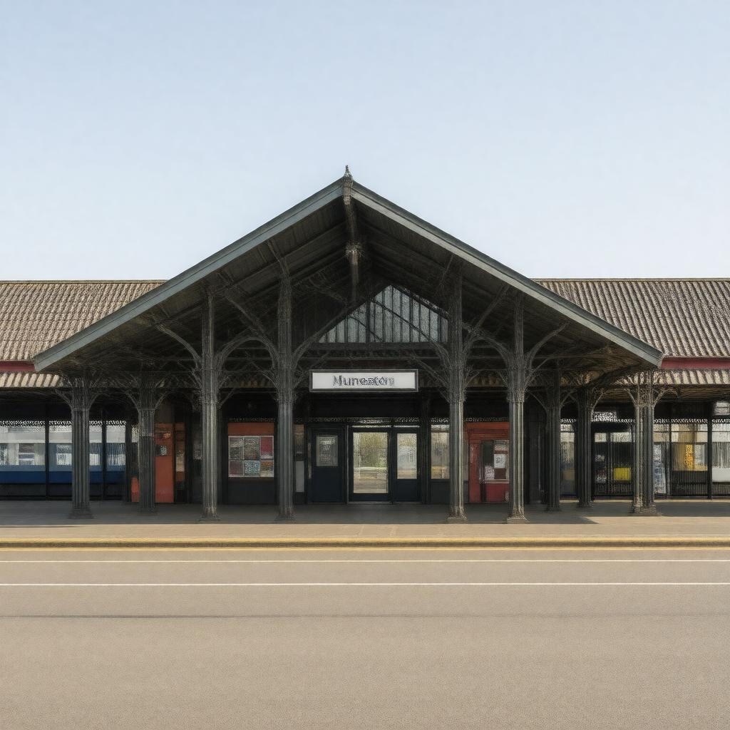 AI-created image of Nuneaton railway station