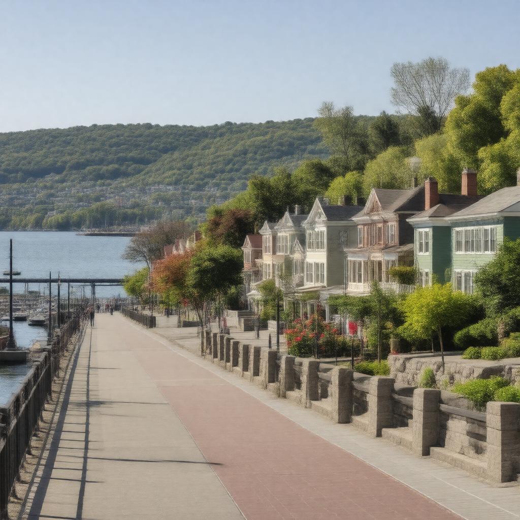 AI-created image of Nyack, New York, USA