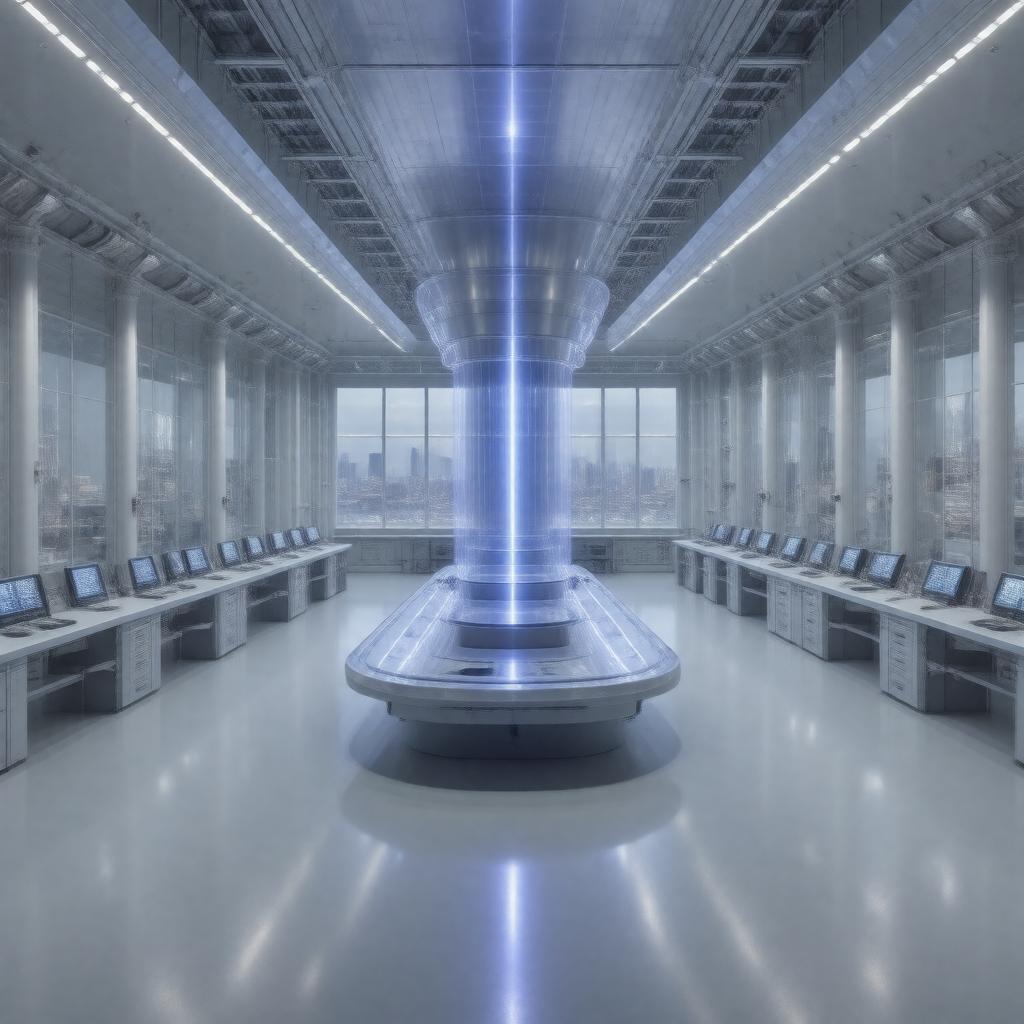 Click to view larger image AI-created image of OMEGA Laser Facility