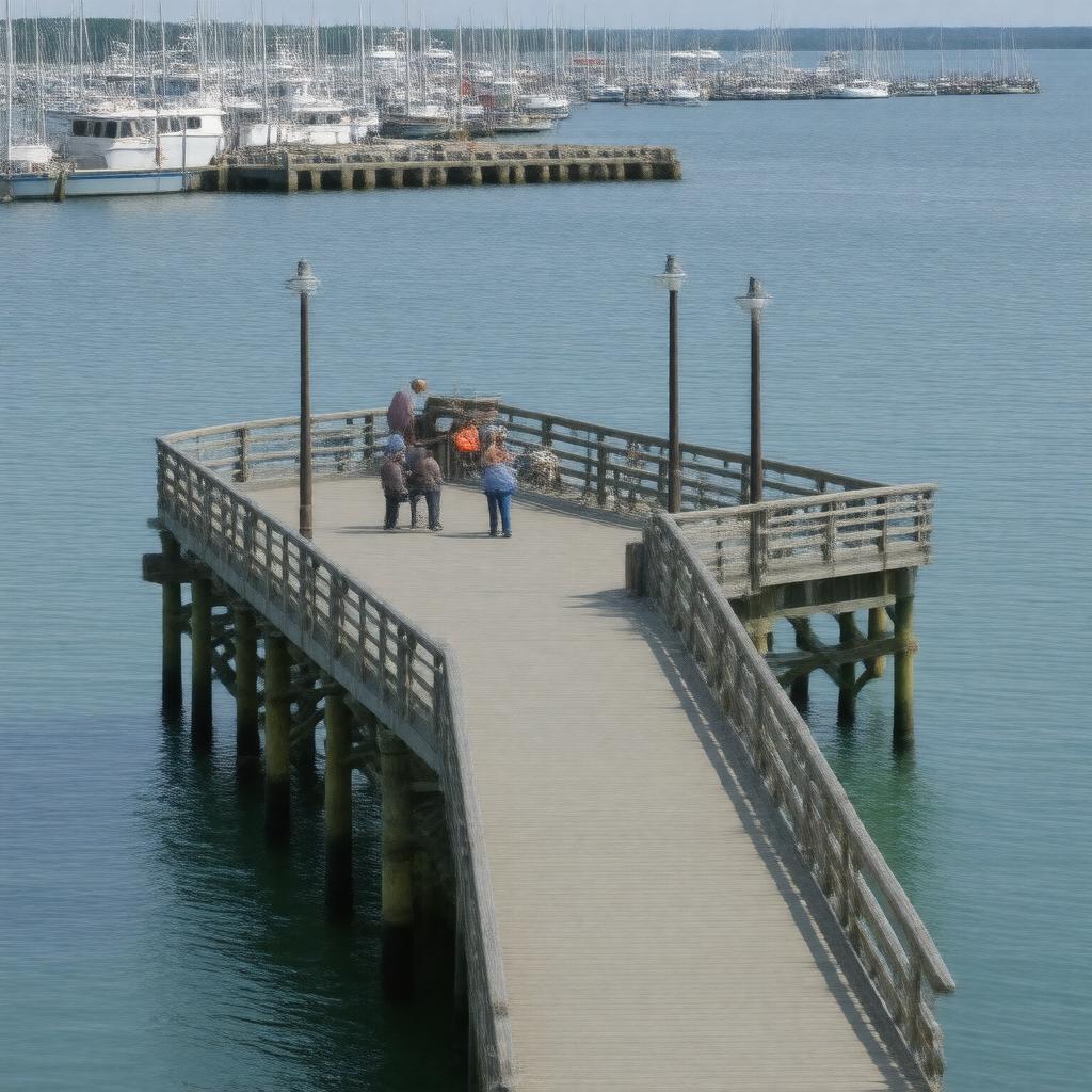 AI-created image of Oak Bluffs Fishing Pier