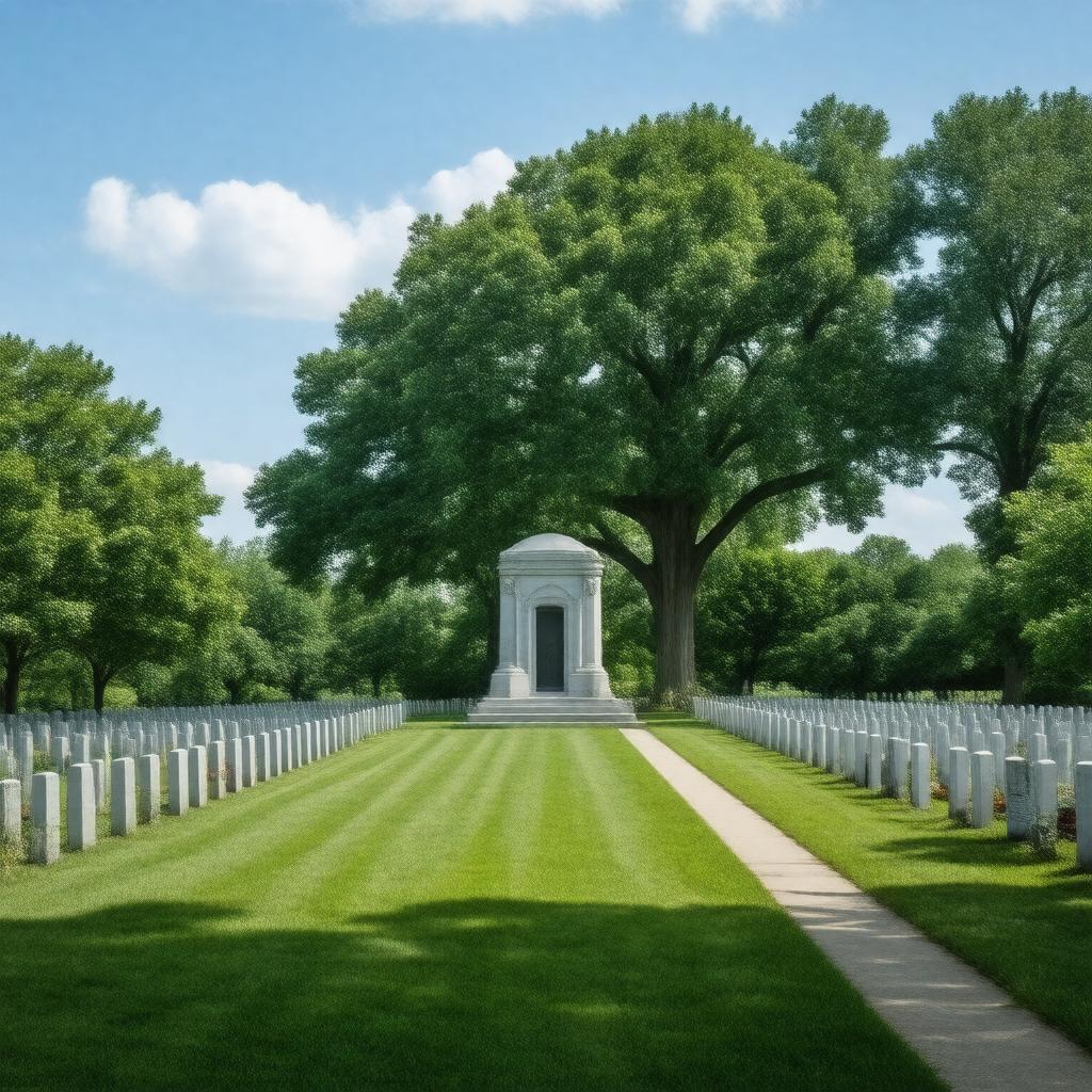 Click to view larger image AI-created image of Oak Ridge Cemetery, Springfield, Illinois