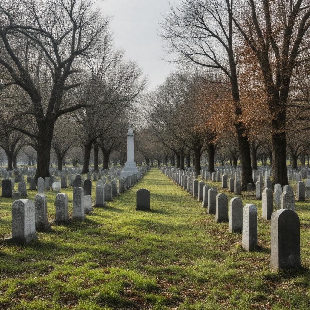 AI-created image of Oak Woods Cemetery