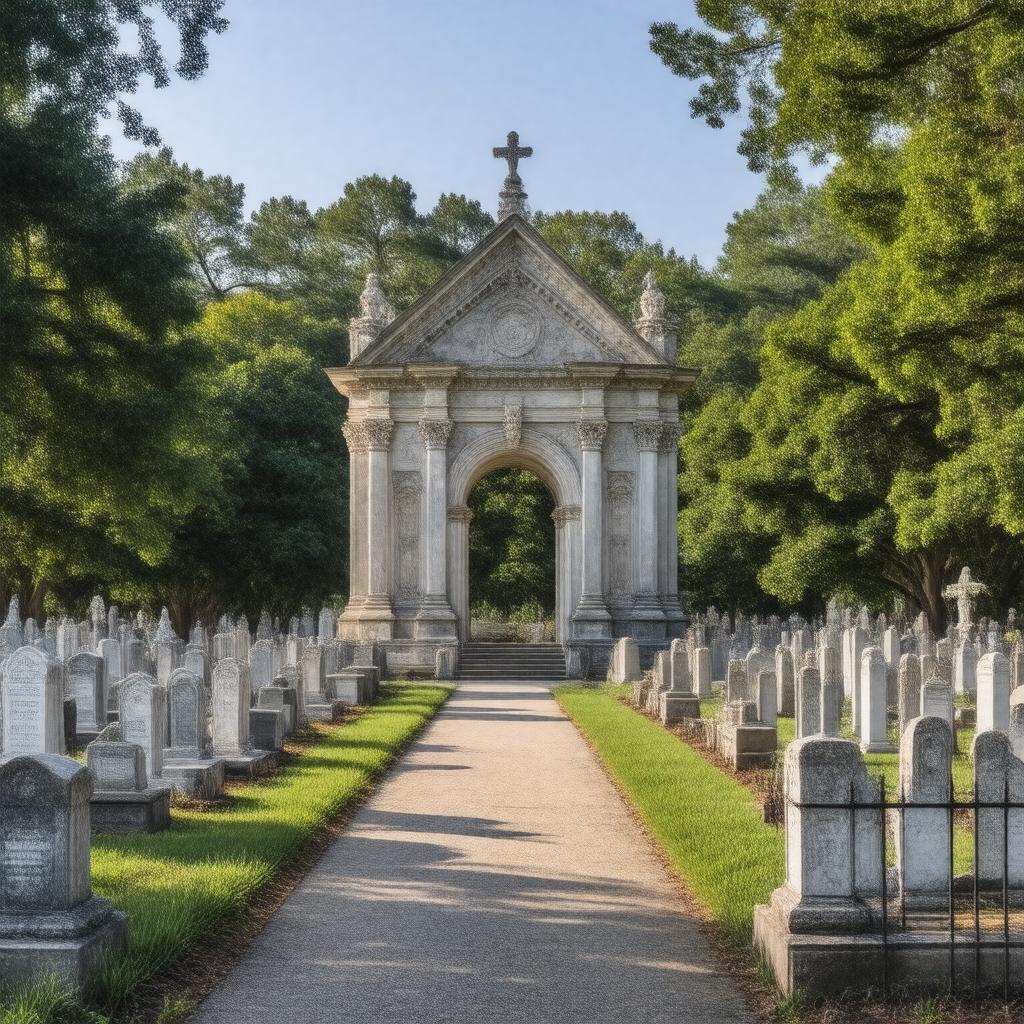 AI-created image of Oakland Cemetery