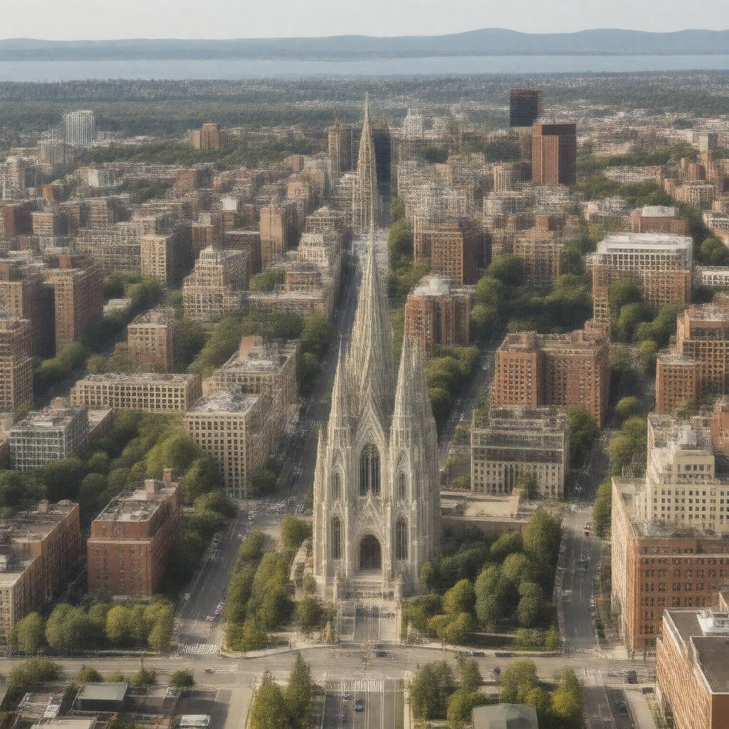 AI-created image of Oakland neighborhood, Pittsburgh