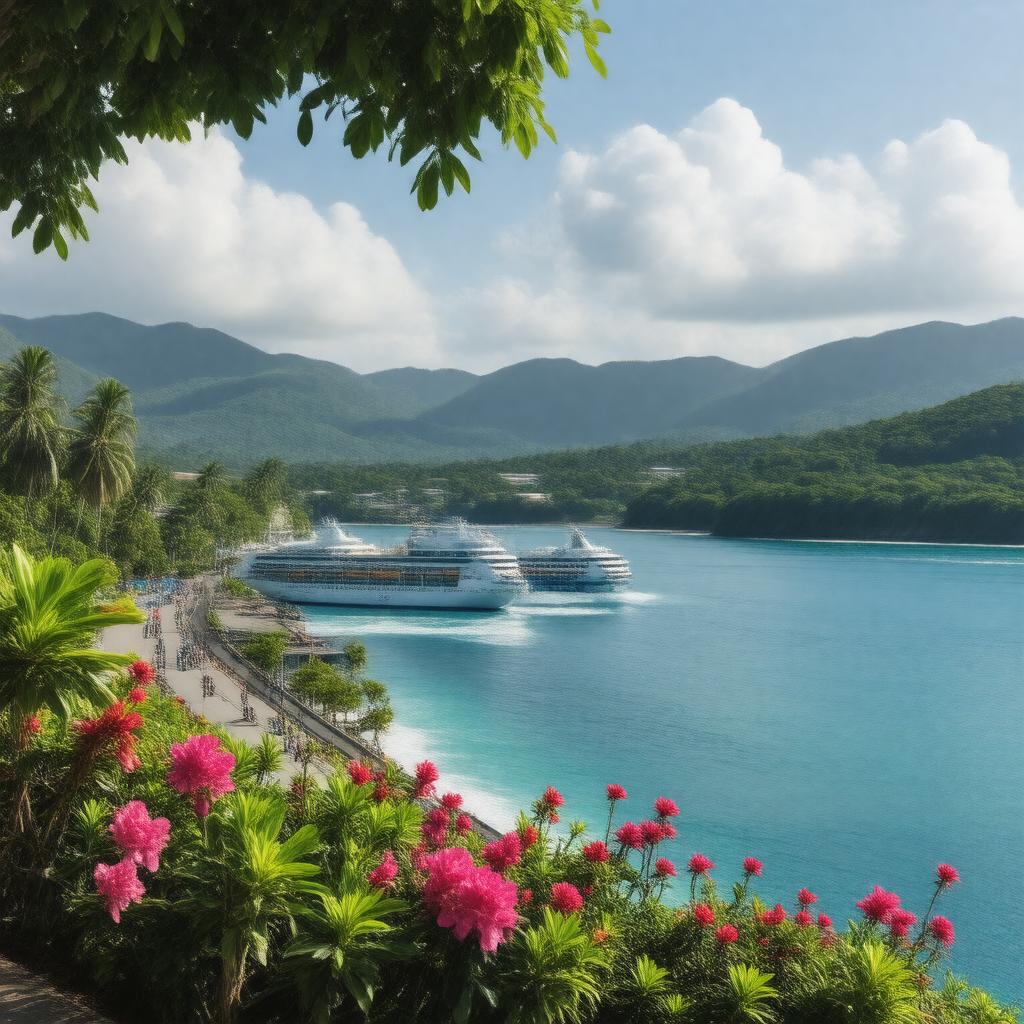 AI-created image of Ocho Rios, Jamaica