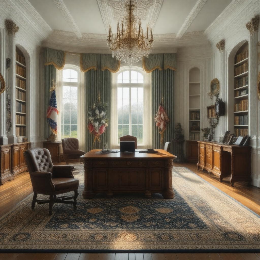 Click to view larger image AI-created image of Office of the First Lady