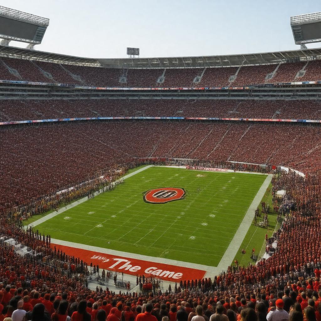 AI-created image of Ohio State-Michigan football rivalry