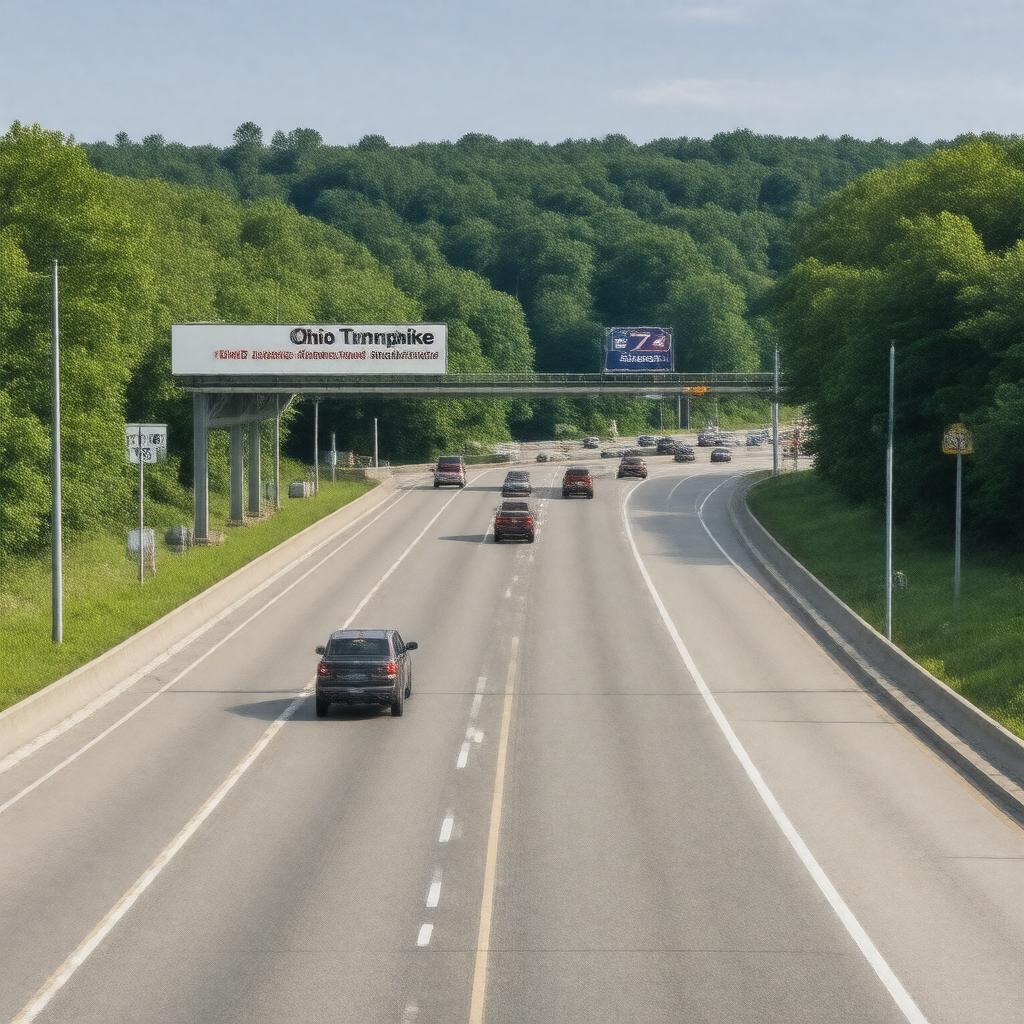 Click to view larger image AI-created image of Ohio Turnpike