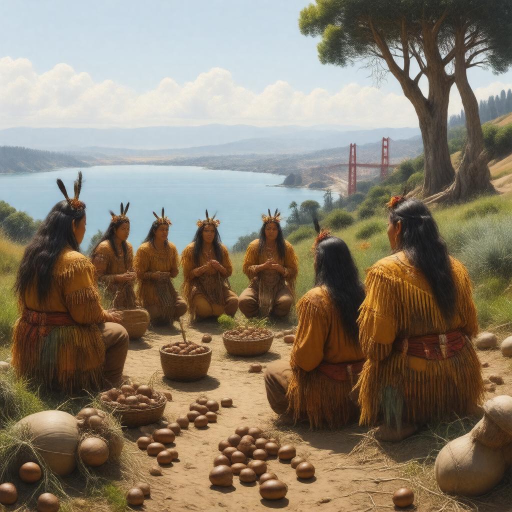 AI-created image of Ohlone people