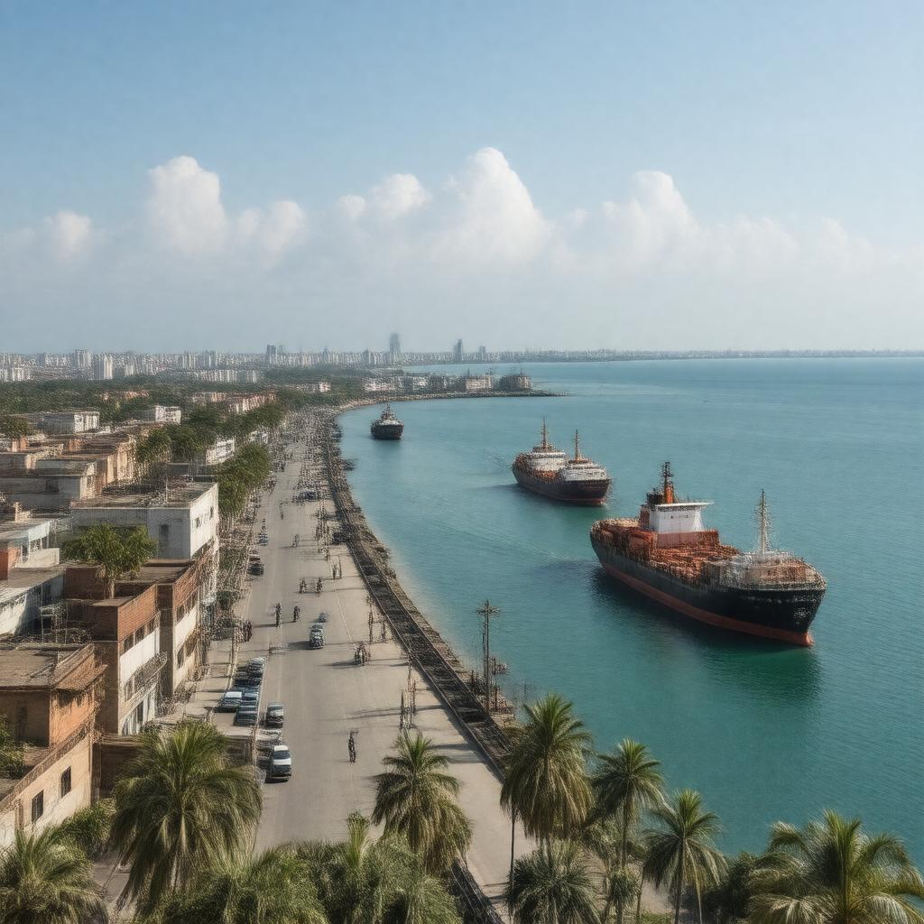 AI-created image of Okha Port