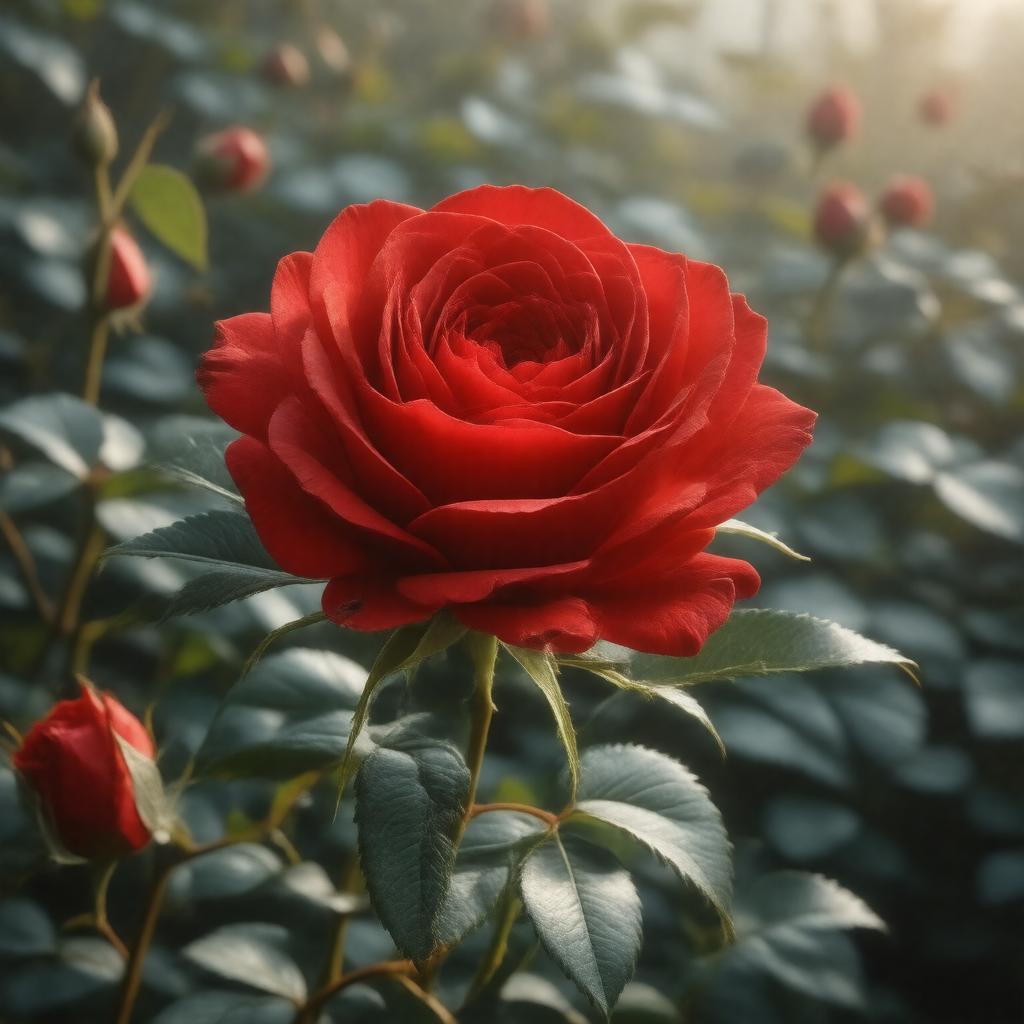 Click to view larger image AI-created image of Oklahoma rose