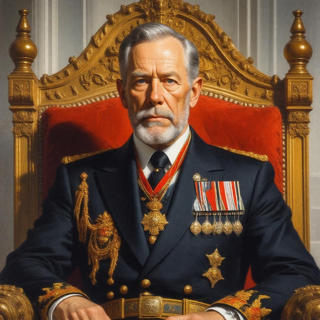 AI-created image of Olav V of Norway