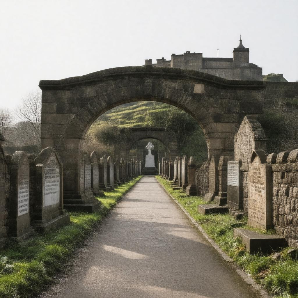 Click to view larger image AI-created image of Old Calton Burial Ground, Edinburgh