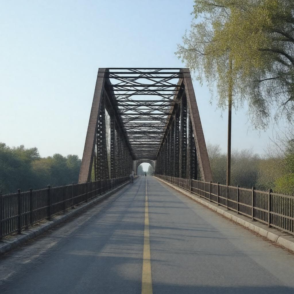 Click to view larger image AI-created image of Old Chain of Rocks Bridge