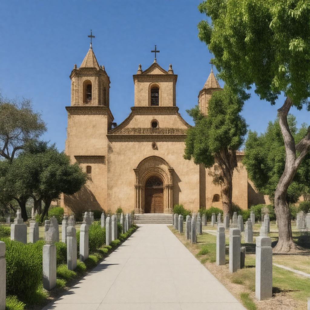 AI-created image of Old Mission Santa Inés