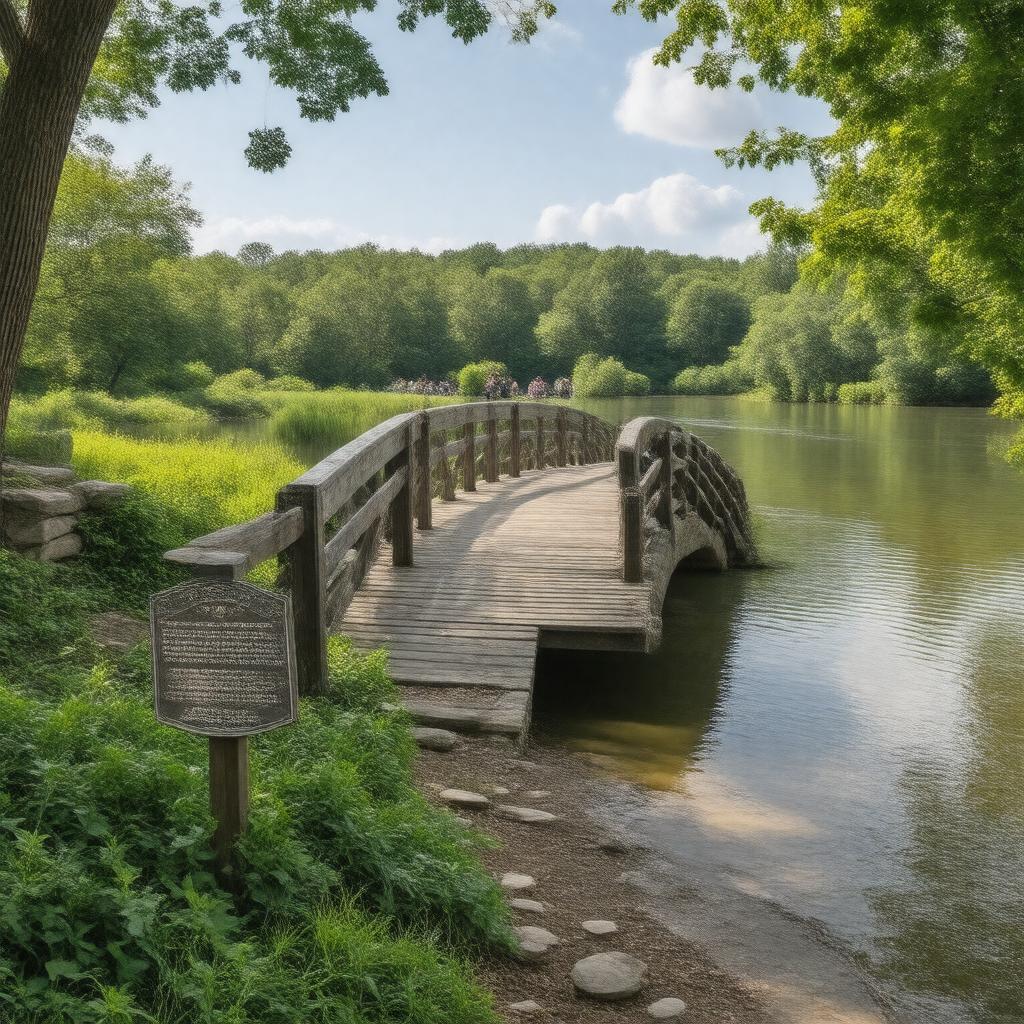 Click to view larger image AI-created image of Old North Bridge