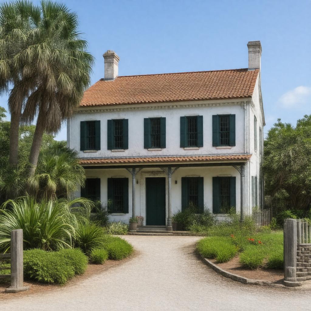 AI-created image of Oldest House and Kitchen Garden