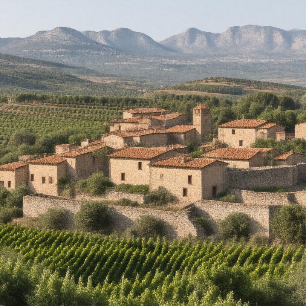 AI-created image of Oliena, Italy