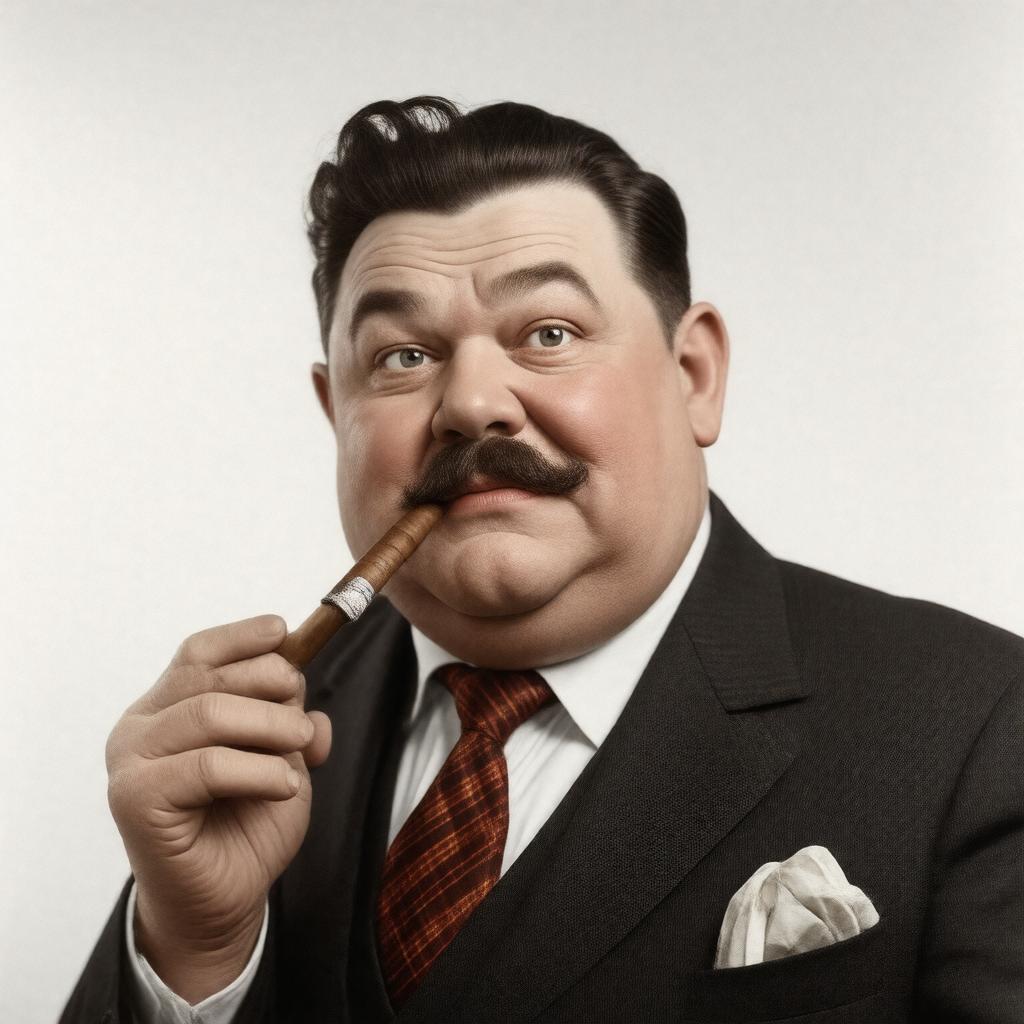 AI-created image of Oliver Hardy