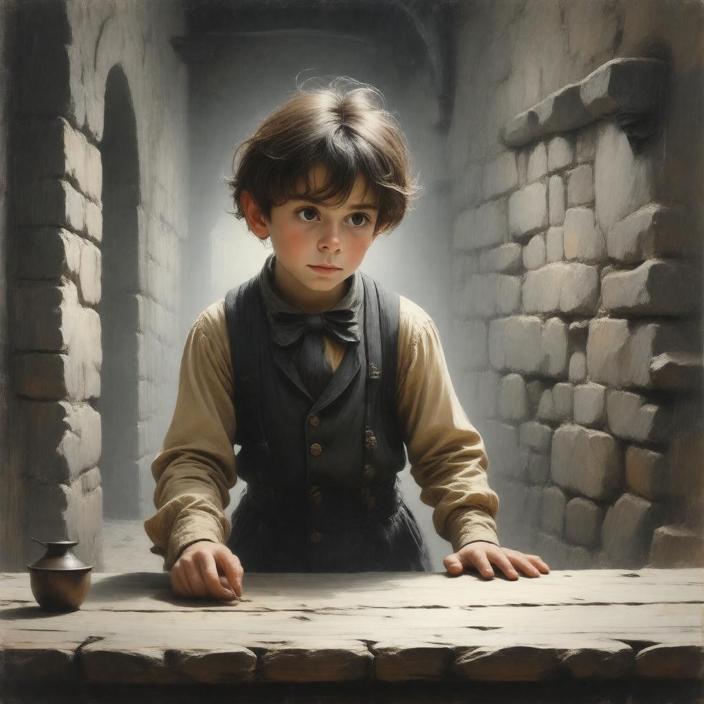 AI-created image of Oliver Twist