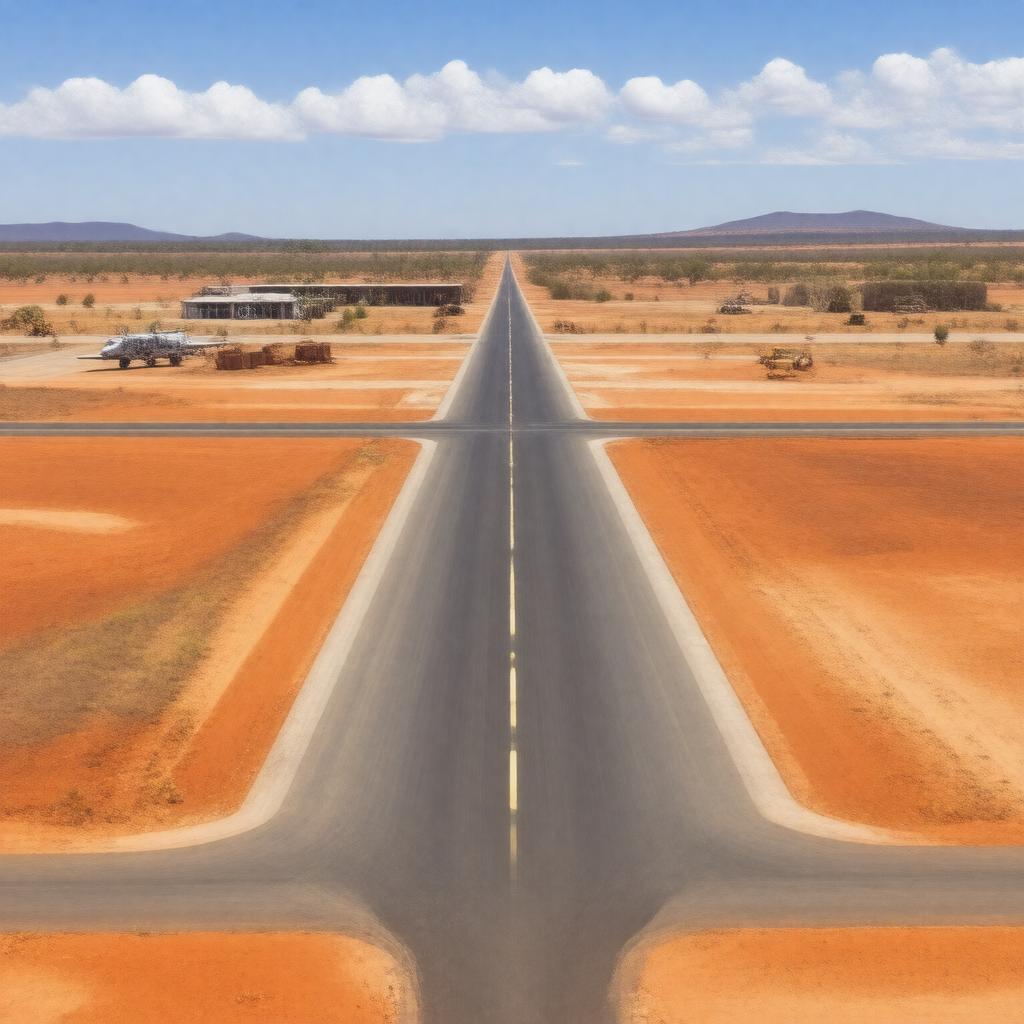 AI-created image of Olympic Dam Airport