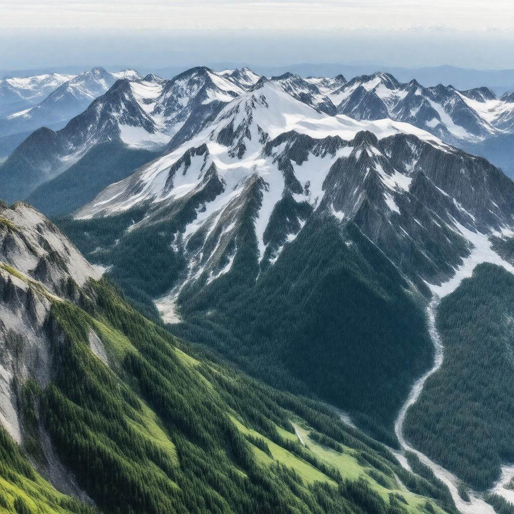 AI-created image of Olympic Mountains
