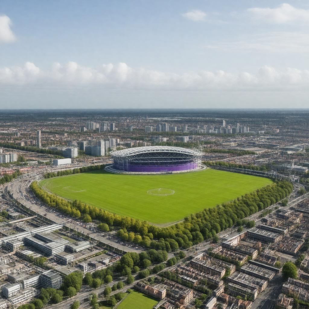 AI-created image of Olympic Park (2012 London Olympics)