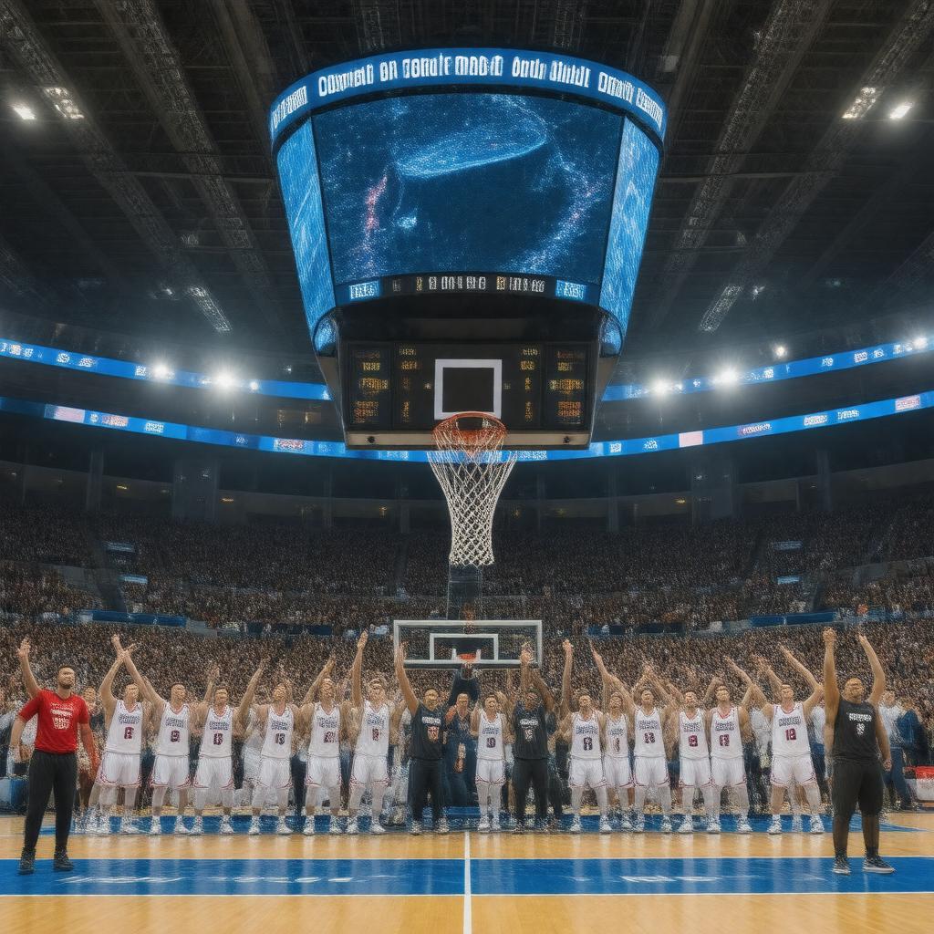 AI-created image of Olympic basketball finals