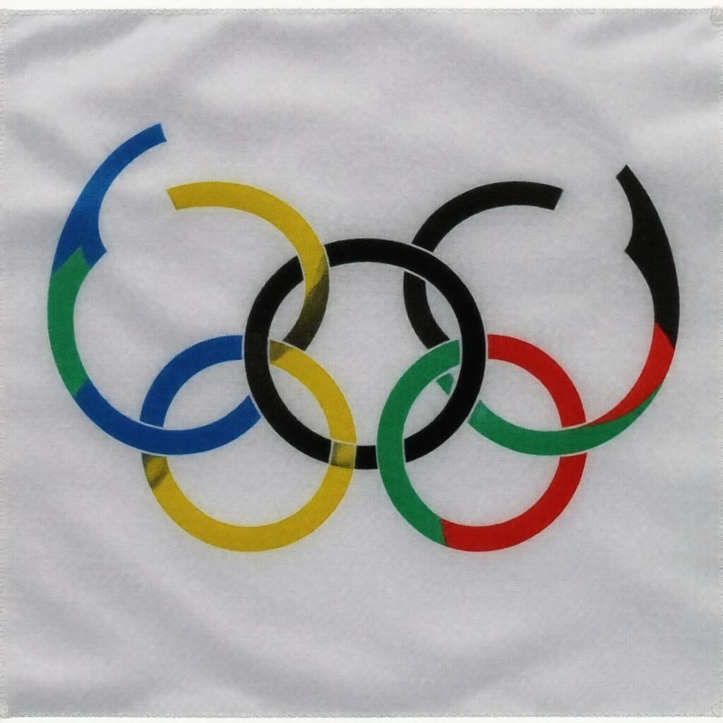 Click to view larger image AI-created image of Olympic flag