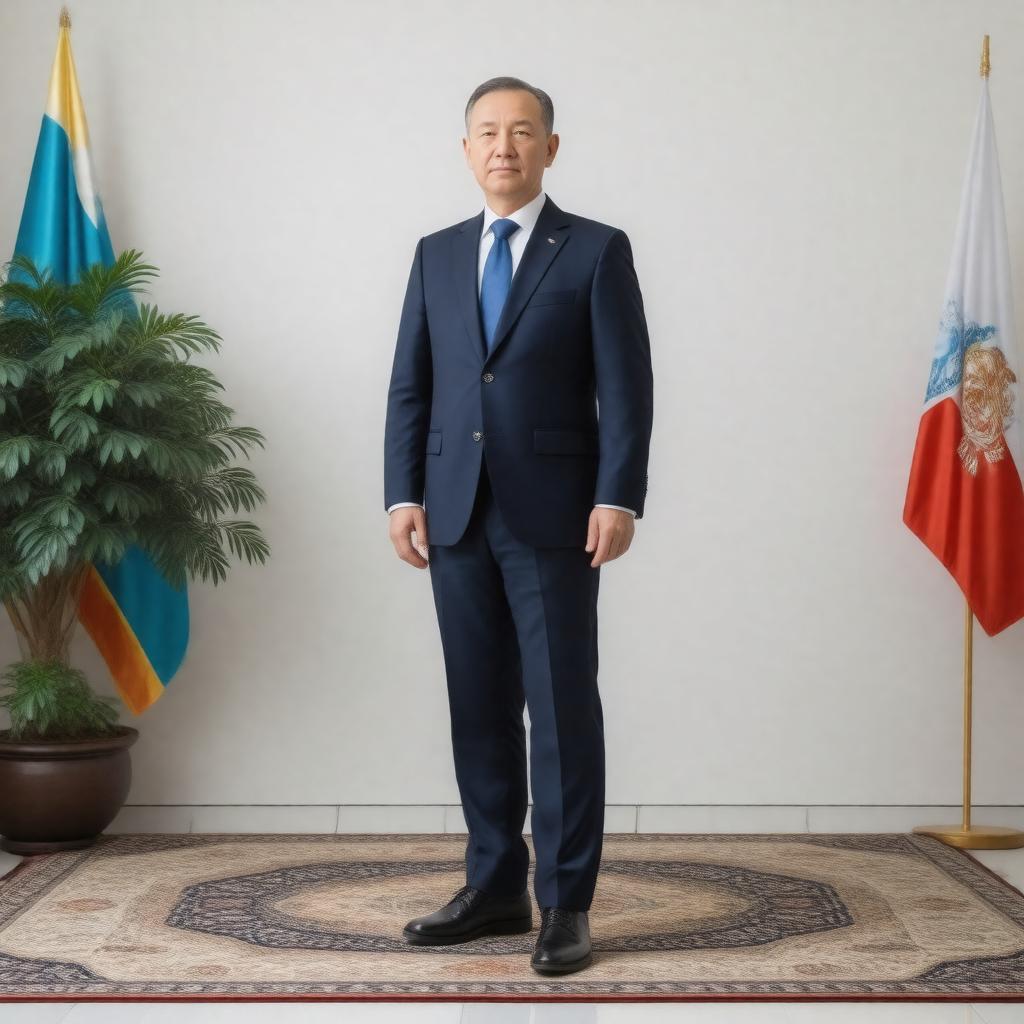 AI-created image of Olzhas Bektenov