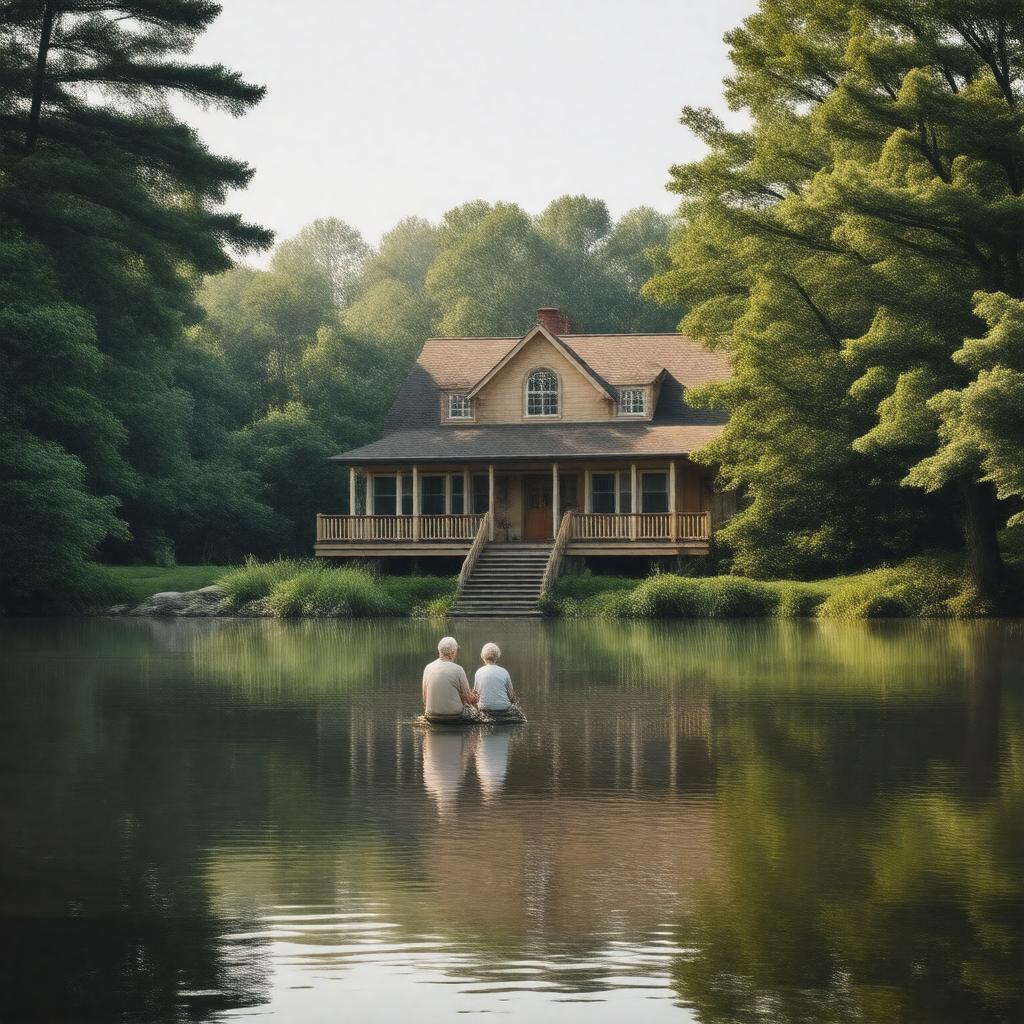 AI-created image of On Golden Pond