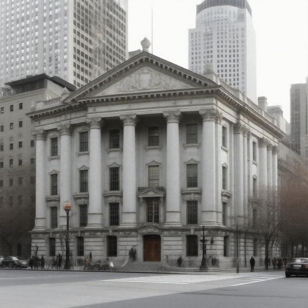 AI-created image of One Bowling Green, New York, NY 10004