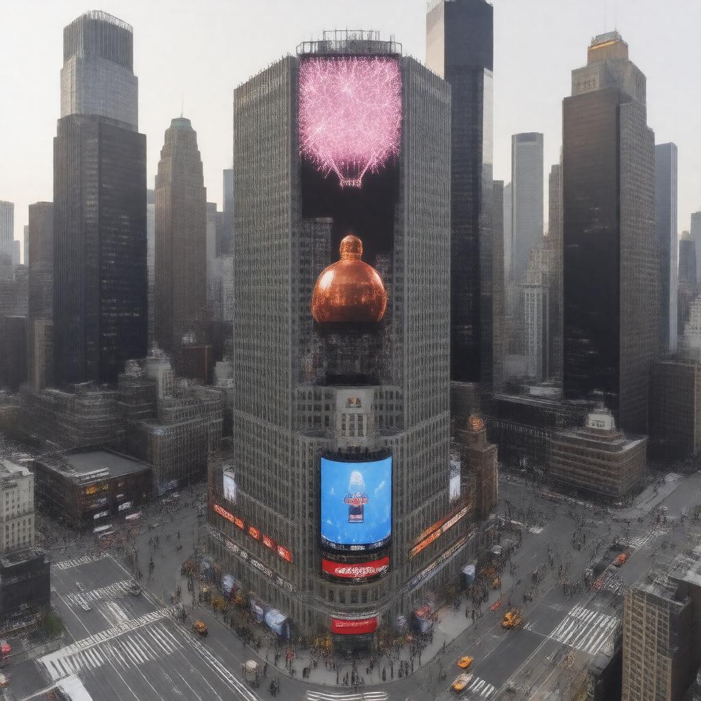 AI-created image of One Times Square