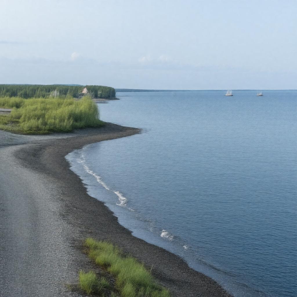 AI-created image of Onega Bay