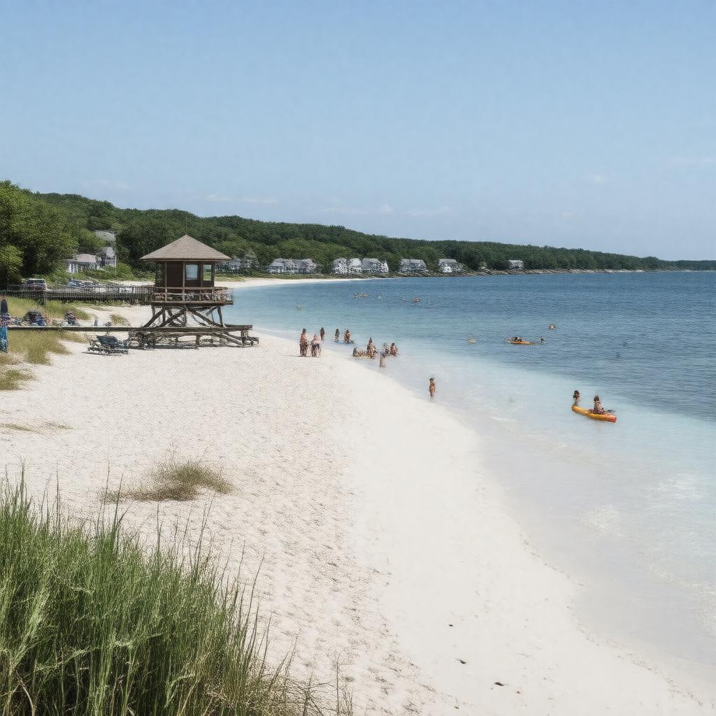 Click to view larger image AI-created image of Onset Beach