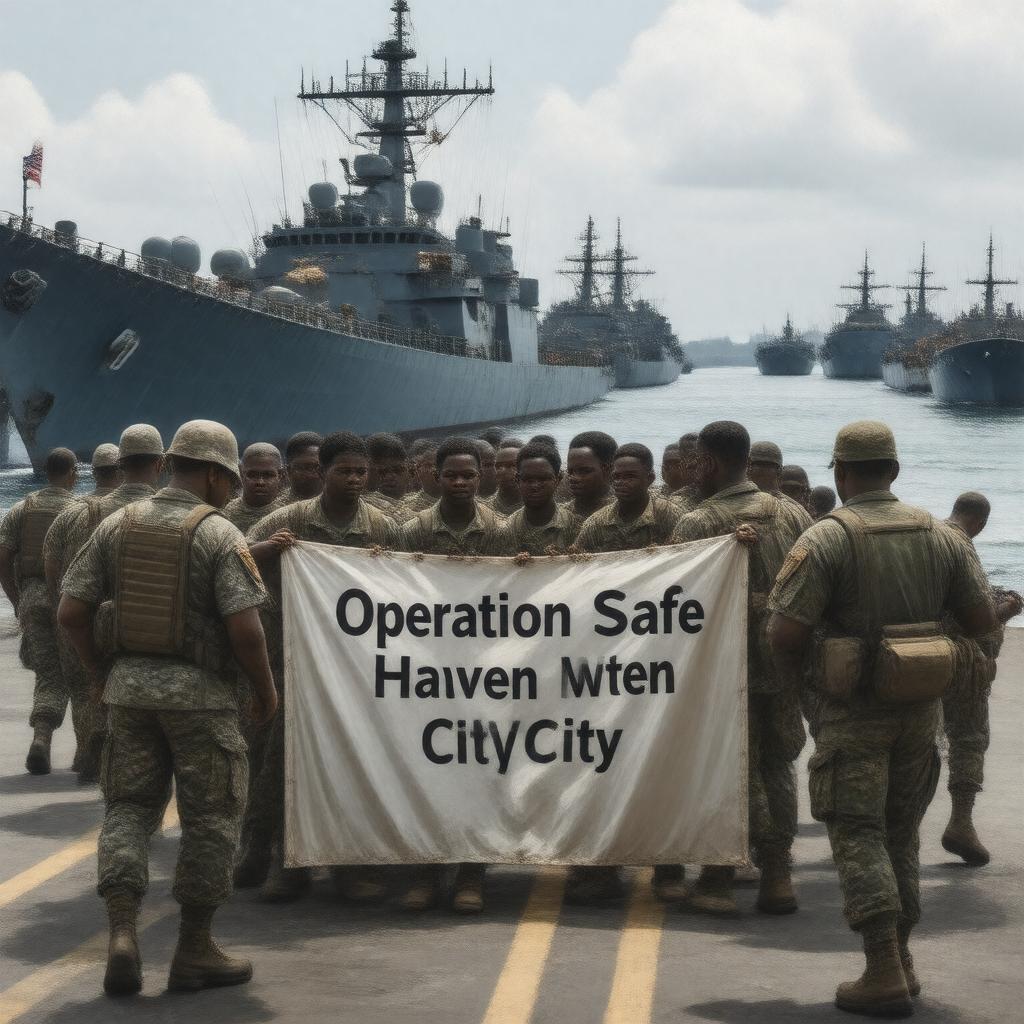 Click to view larger image AI-created image of Operation Safe Haven City