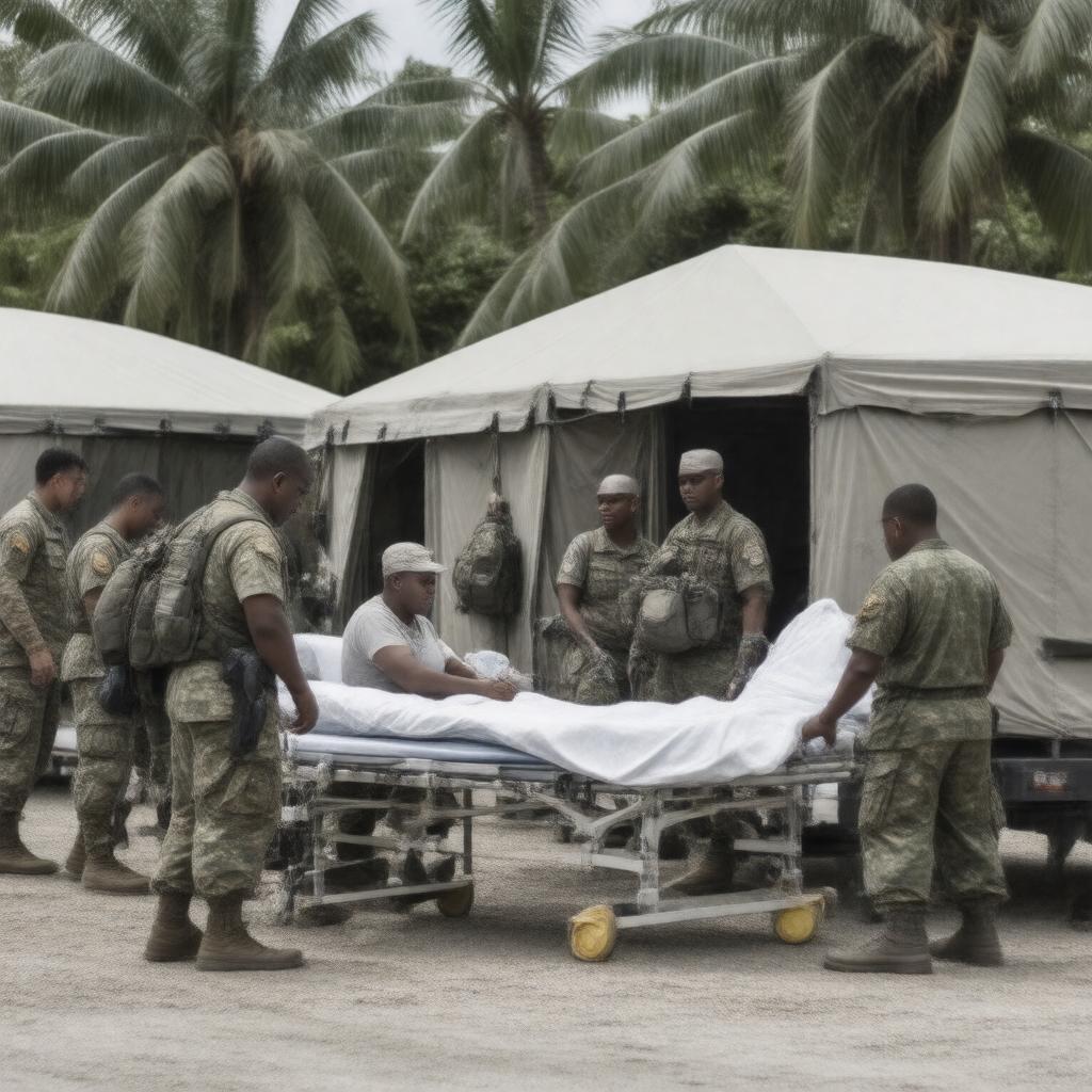 Click to view larger image AI-created image of Operation Safe Haven Medical