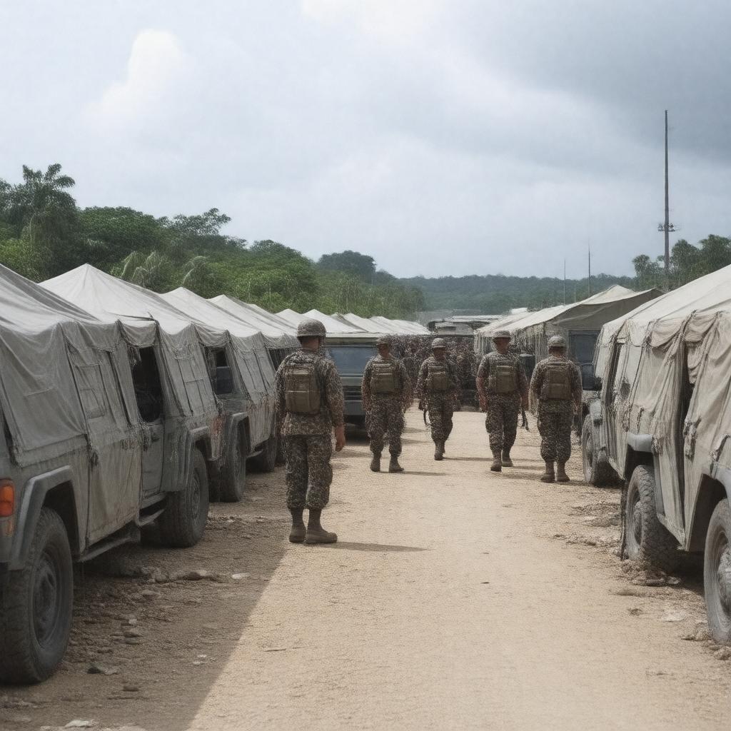 Click to view larger image AI-created image of Operation Safe Haven Military